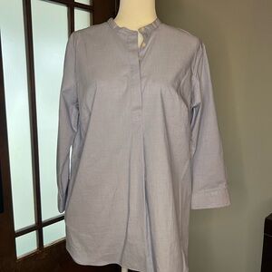 Duluth Trading Co Light Blue Women’s Wrinklefighter 3/4 Sleeve Tunic